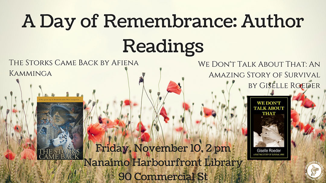 November 10,  public reading Harbourfront Library, Nanaimo